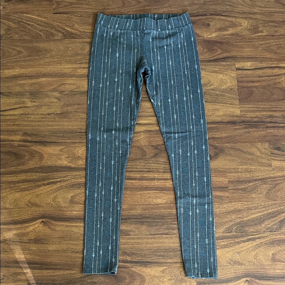 Pact Gray Striped Leggings